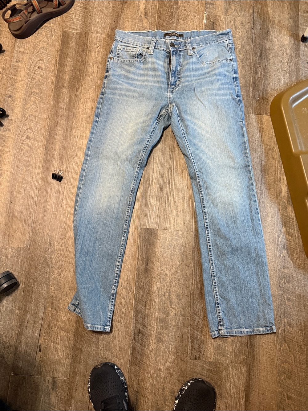 Men's Slim Straight Light Blue Jeans - Classic Denim